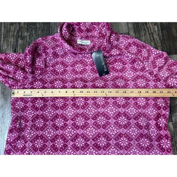 Kim Rogers Women’s Large Petite Sweatshirt‎ Pink Cowl Neck Lightweight NWT - Picture 2 of 6